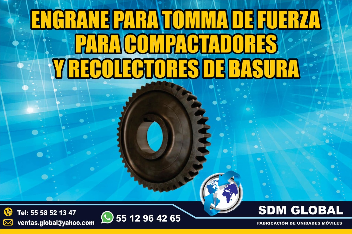 Venta de Engrane para toma de fuerza Rampas Hidrahulicas