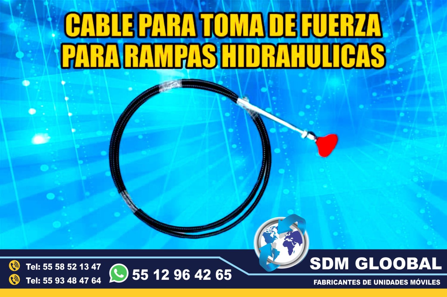 Venta de Cable o chicote para toma de fuerza Rampas Hidraulicas 