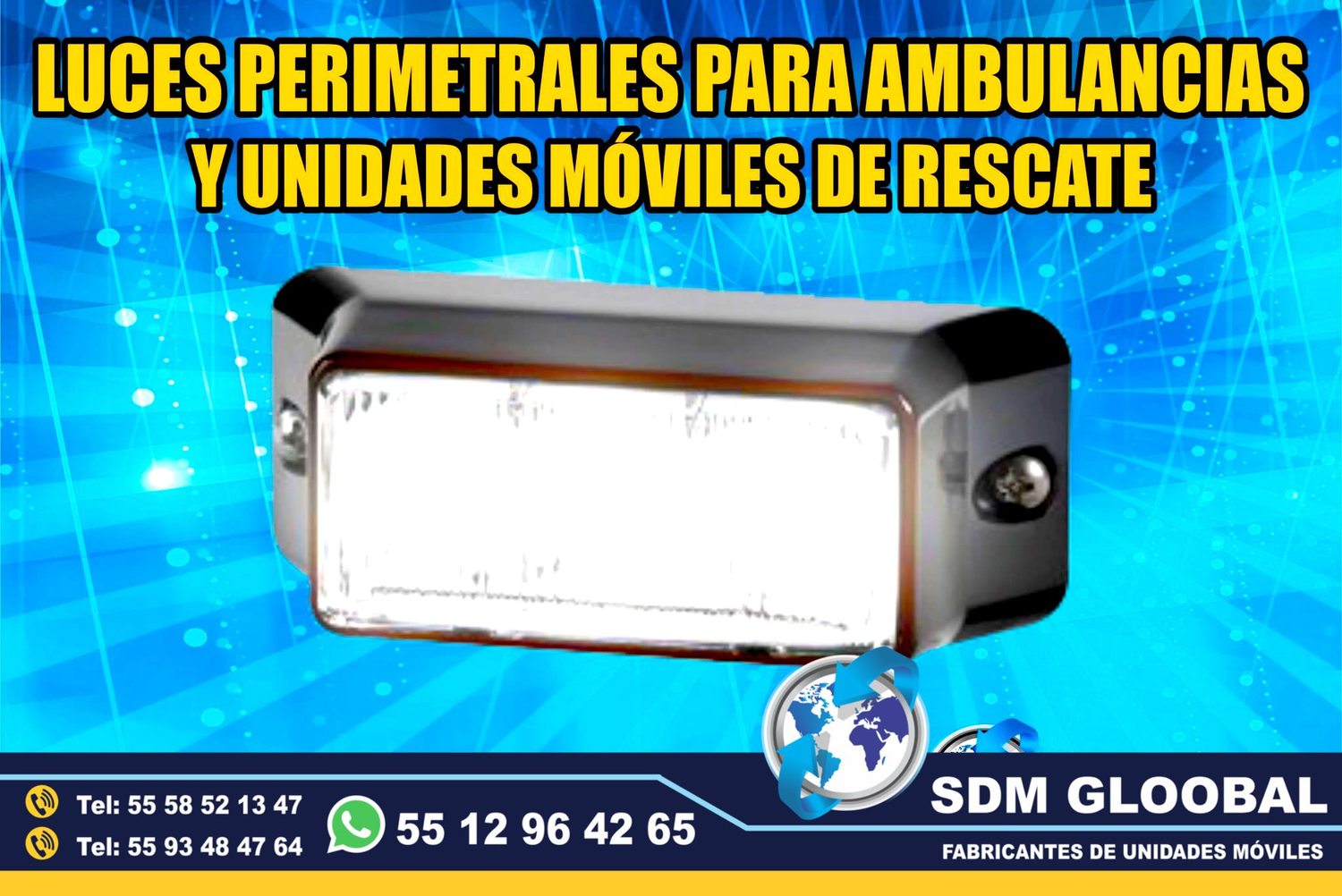 Venta e Instalacion de Luces Perimetrales Auxiliares Emergemcia para Ambulancias de Traslado  