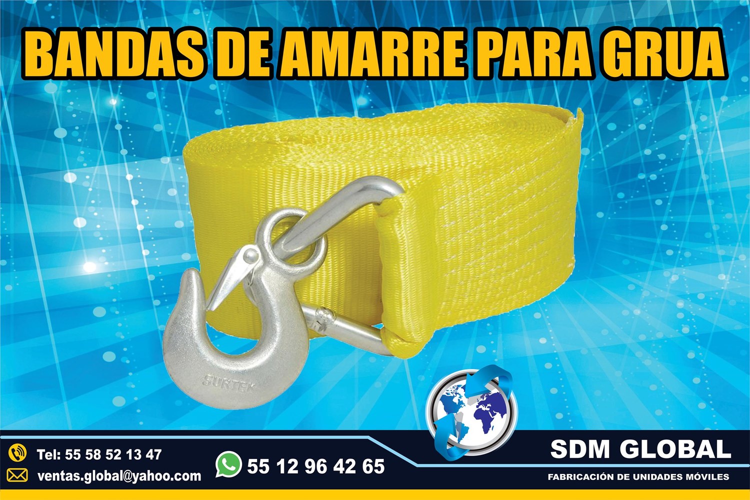 VENTA DE BANDAS DE AMARRE para gruas 