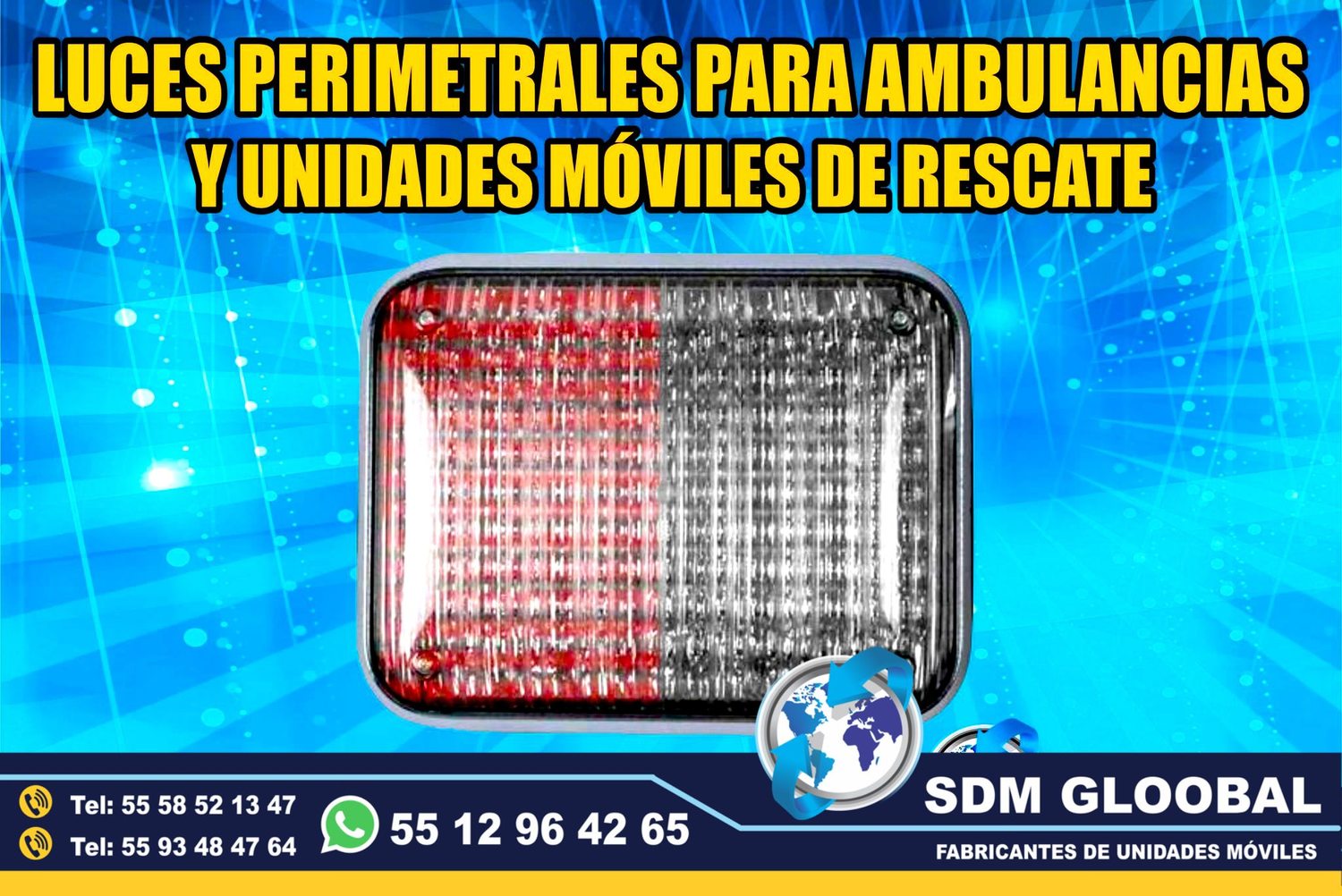 Venta e Instalacion de Luces Perimetrales Auxiliares Emergemcia para Ambulancias de Traslado  