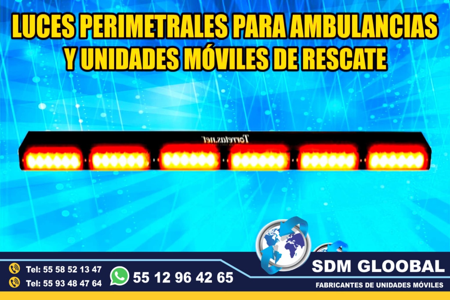 Venta de Barra de luces de leds, para unidades moviles especiales 
