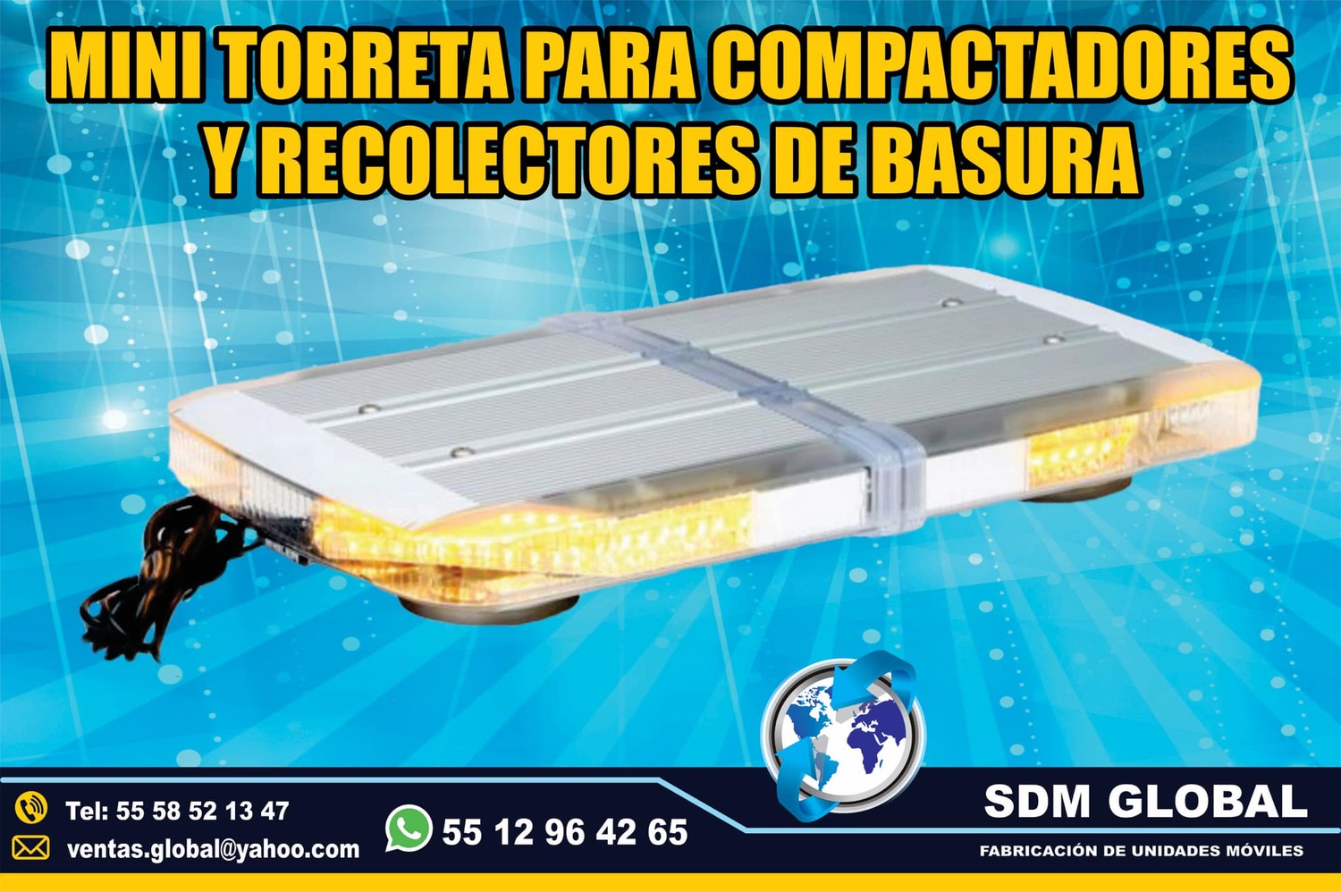 Venta de Mini torreta ambar para Rampas Hidrahulicas  