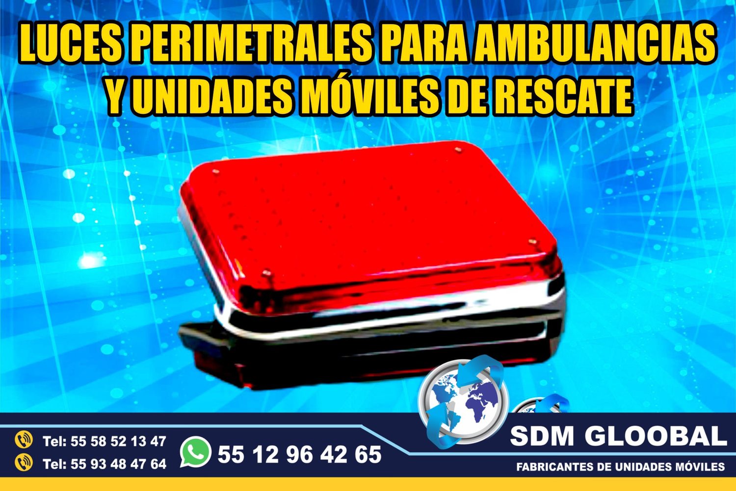 Venta e Instalacion de Luces Perimetrales Auxiliares Emergemcia para Ambulancias de Traslado  