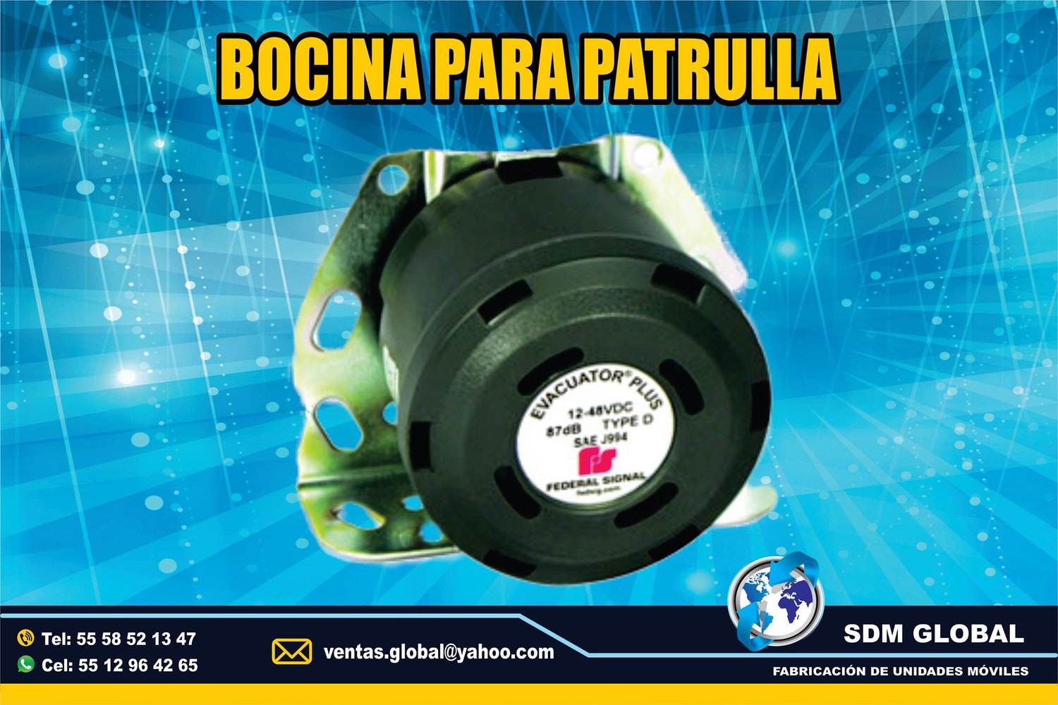 VENTA DE <span style="font-weight: bold;">bocina </span>y equipo para ambulancias MARCA Federal Signal 