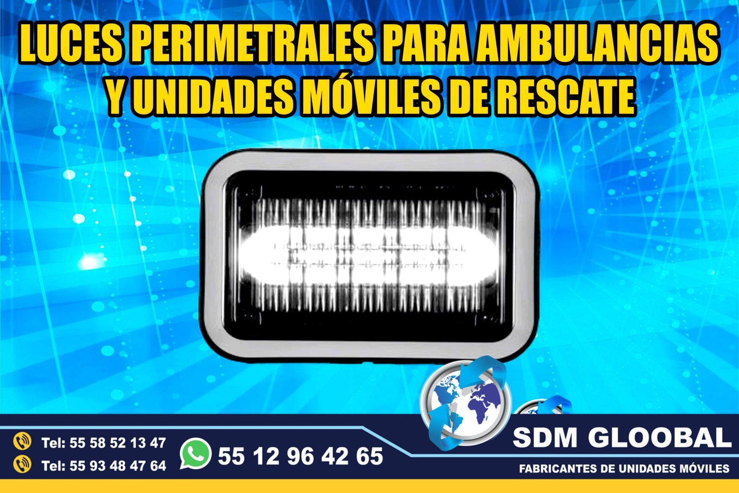 Venta e Instalacion de Luces Perimetrales Auxiliares Emergemcia para Ambulancias de Traslado  