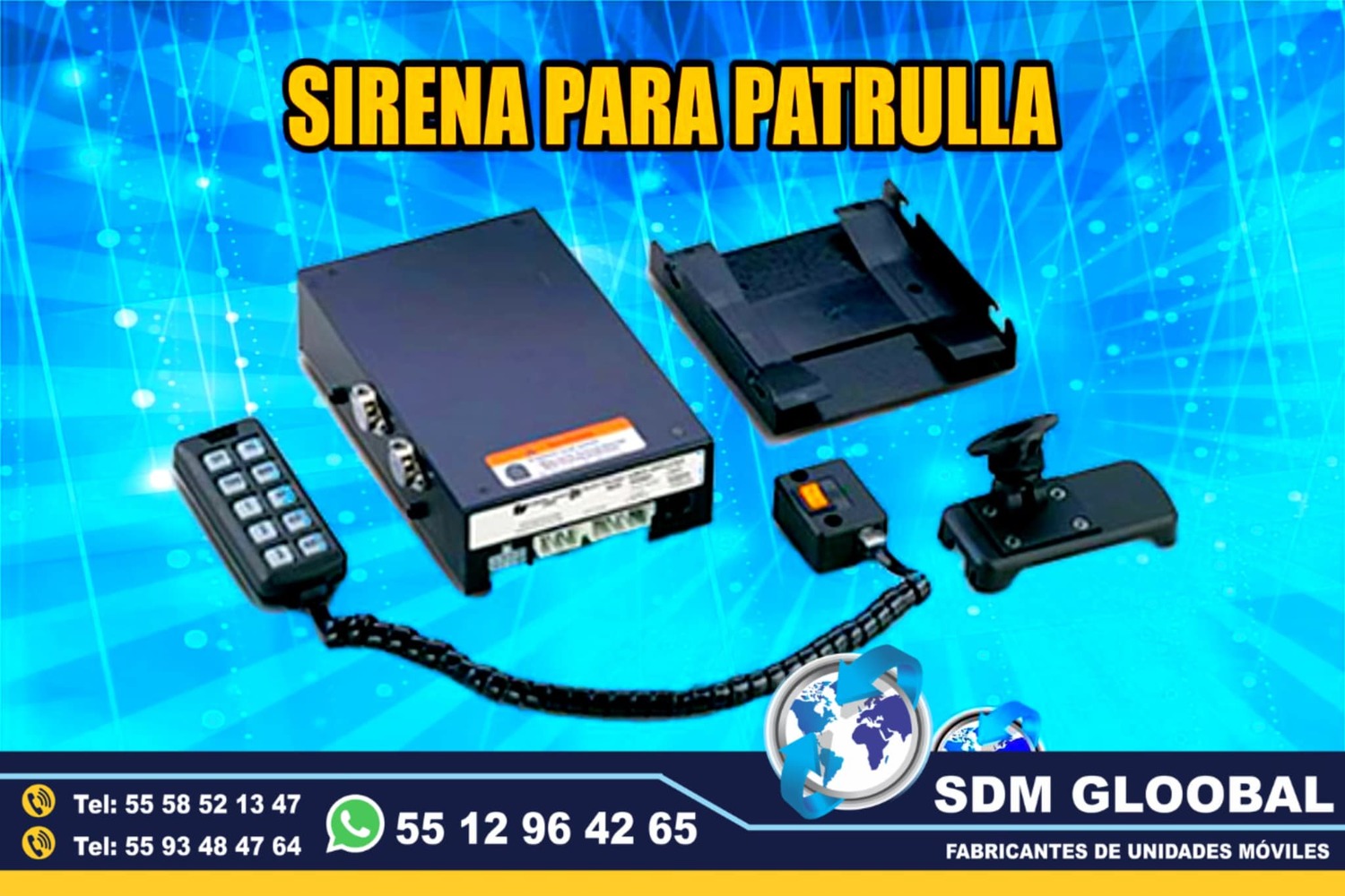 Venta de Sirena y equipo para patrullas MARCA Epcom 