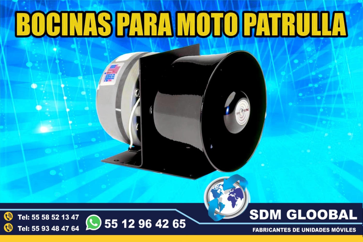Venta de Bocina para Motopatrullas Marca Federal Signal 
