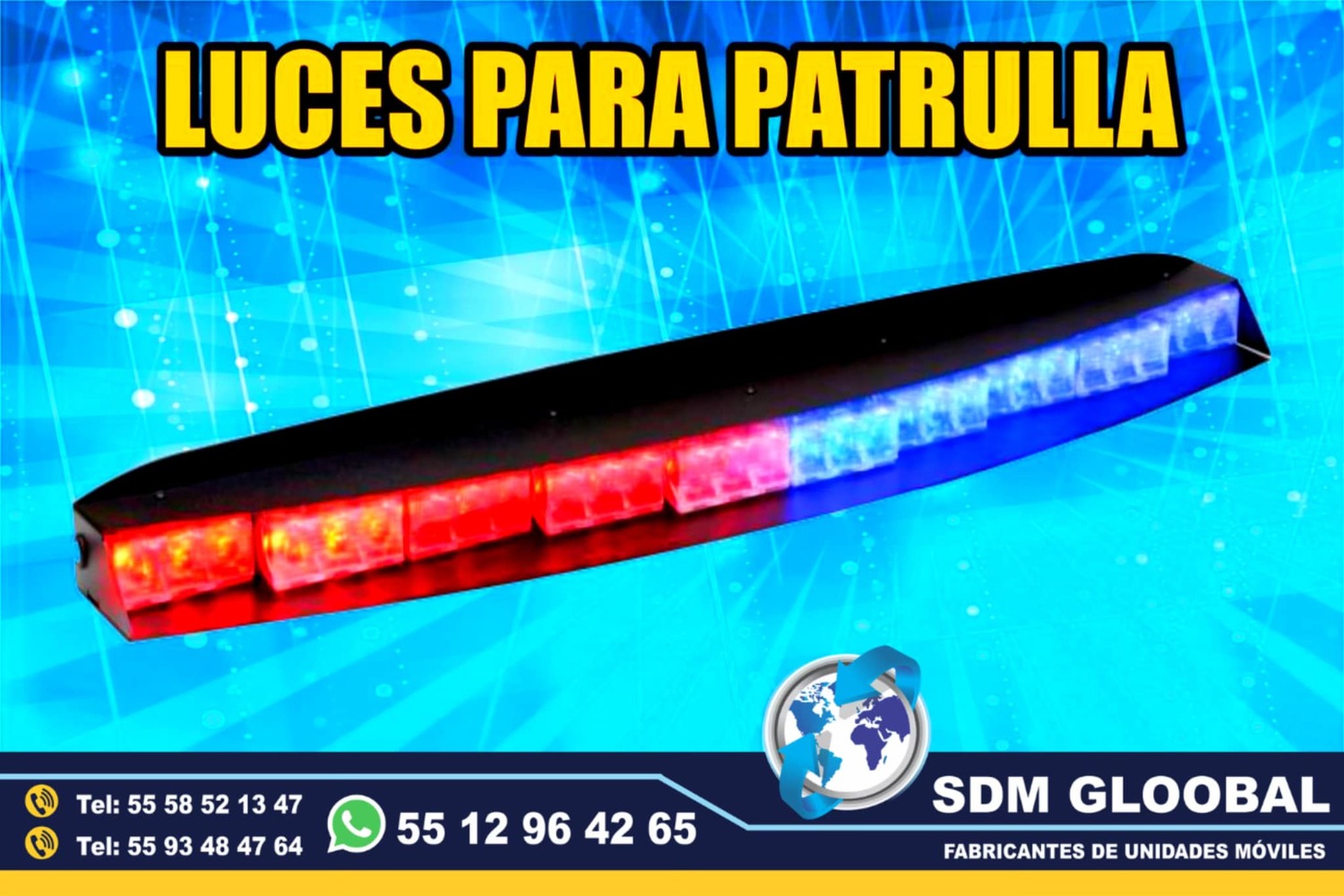 Venta de Barra de luces de leds, para unidades moviles especiales 